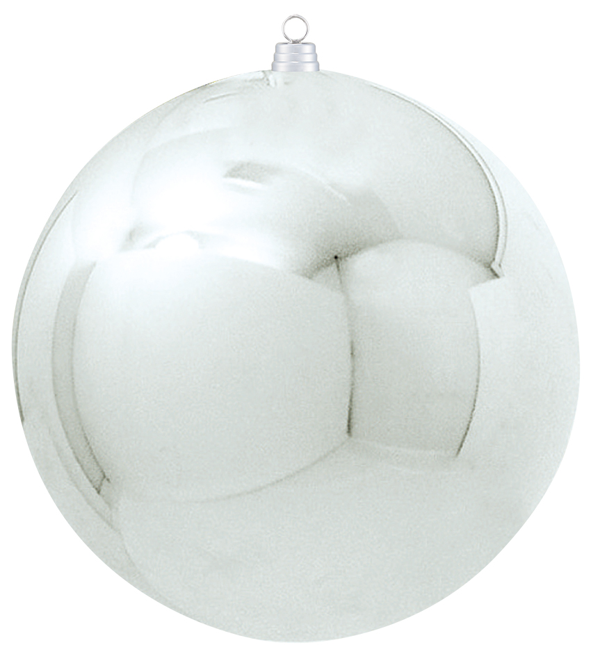 クリスマス・装飾・カラフルボール】600mmメタリックボール・シルバー1